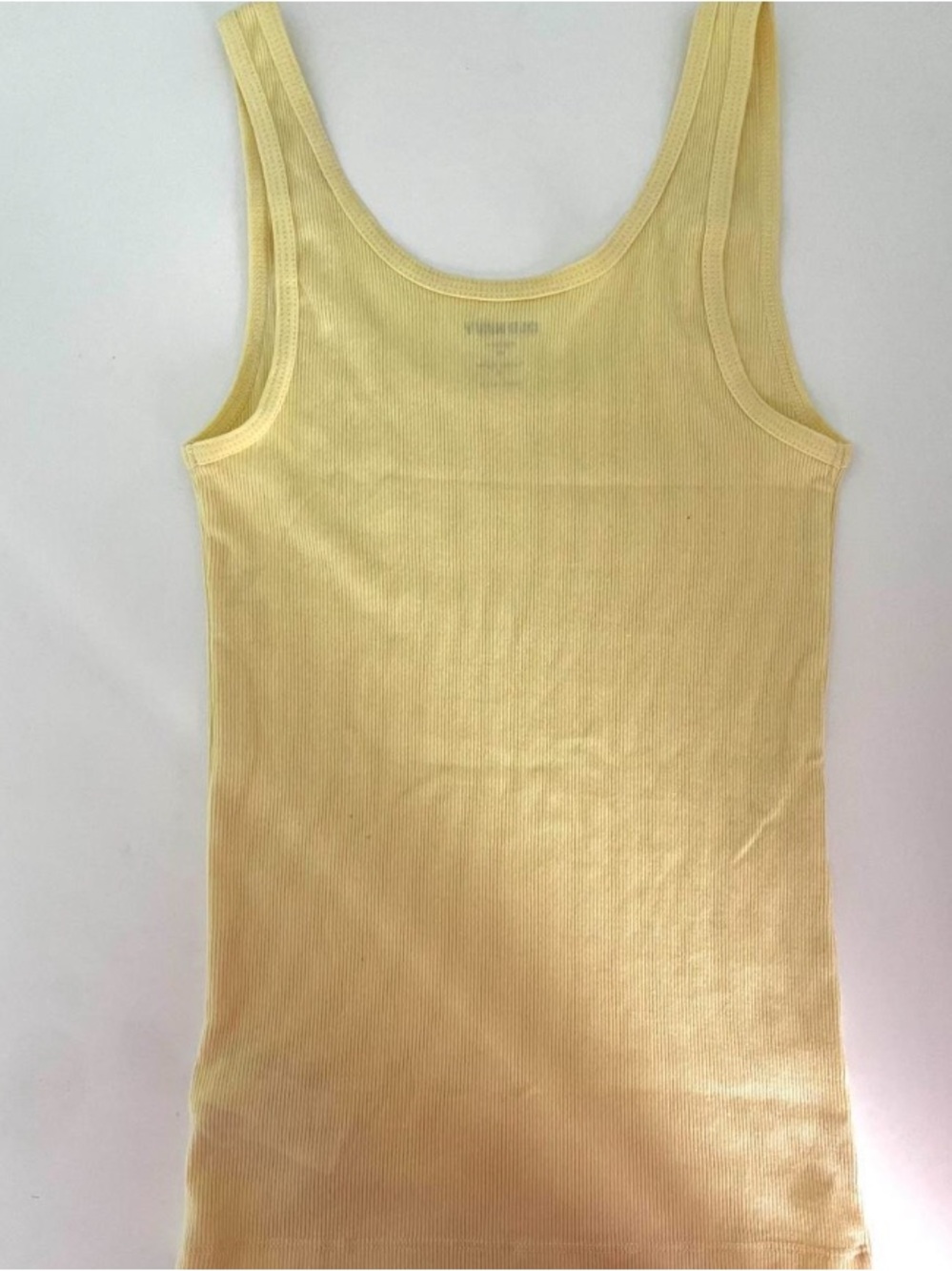 Old Navy First Layer Rib-Knit Tank Top Pastel Butter Yellow - Size Extra Small - Picture 4 of 4